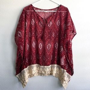 Hollister sheer poncho